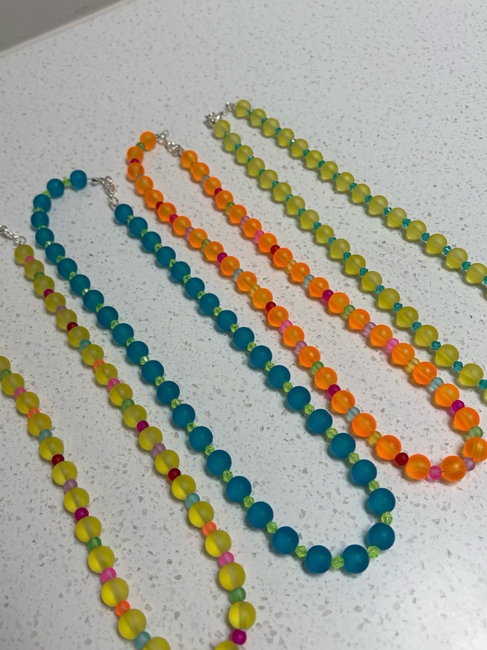 Multicolor Beaded Women's Necklace - Vibrant Summer Colors - Picture 3 of 6